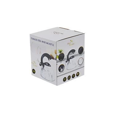 Ruyihoff Retro 3L Whistling Kettle in White – Classic Enamel Stovetop Design – MM Homestores UK